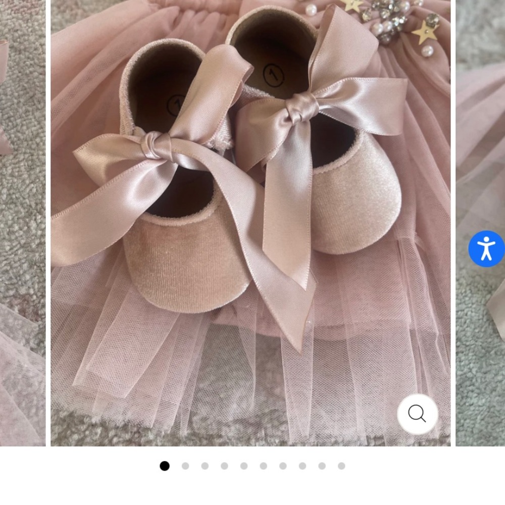 Marais Sky velvety bow shoes